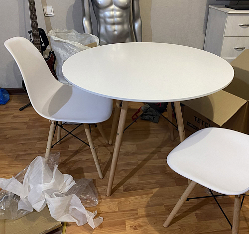 Стул Сindy Eames/Синди Имс мод. 001 yellow / natural фото покупателя 18