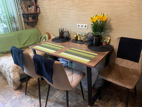 Деревянный стол Лота Лофт 140х80 черный матовый / бетон светлый фото покупателя 687