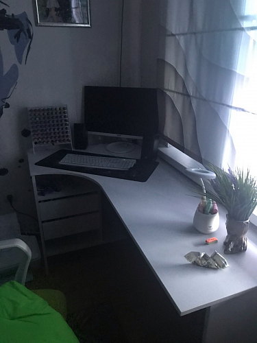 Письменный стол СПм-25 левый дуб сонома фото покупателя 47