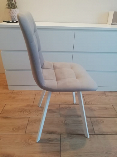 Стул на металлокаркасе Чилли бежевый / белый каркас фото покупателя 1406