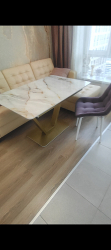 Стол на тумбе Бугун белый / золото фото покупателя 15