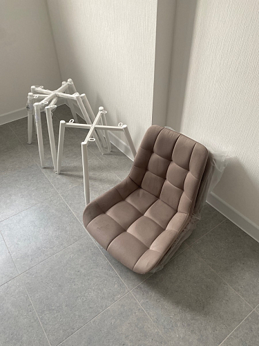 Стул на металлокаркасе Челси морская волна / черный фото покупателя 32