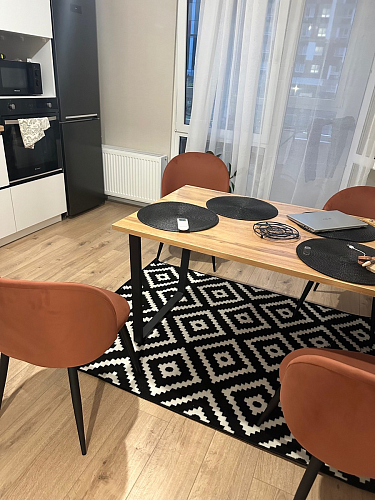 Деревянный стол Лота Лофт 140х80 черный матовый / бетон светлый фото покупателя 507