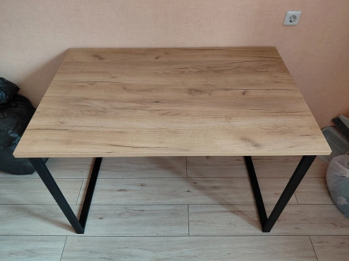 Деревянный стол Лиман 140 x 80 бетон светлый / белый матовый фото покупателя 17
