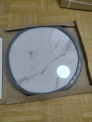 Стеклянный стол Норфолк 100 золото фото покупателя 32