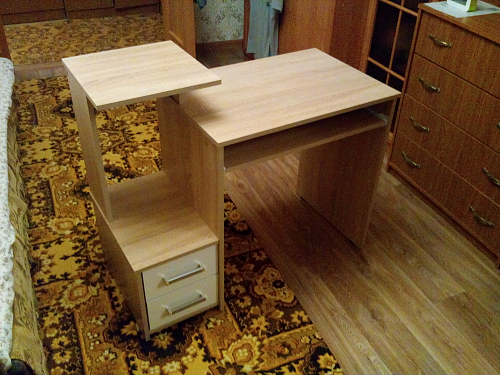 Стол компьютерный Джаз-24 правый белый фото покупателя 155