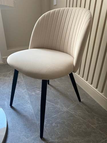 Стул на металлокаркасе Gabi dark beige / black / silver фото покупателя 211