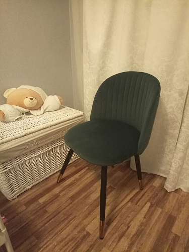 Стул на металлокаркасе Gabi dark beige / black / silver фото покупателя 967