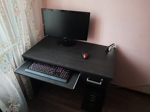 Компьютерный стол КС 16.01.7 99 см морское дерево карбон фото покупателя 1