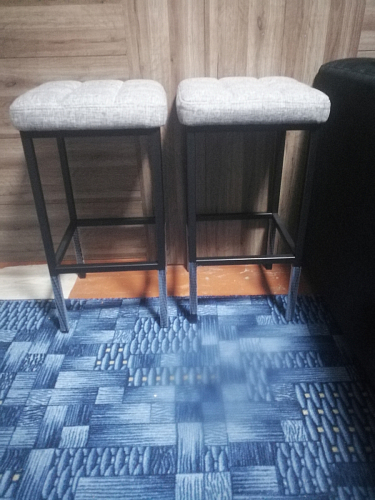 Барный стул Лофт микровелюр катания блэк / черный матовый фото покупателя 254