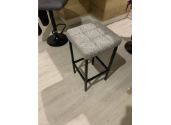 Барный стул Лофт кожзам темно-серый / черный матовый фото покупателя 120