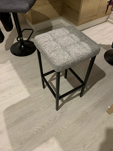 Барный стул Лофт микровелюр катания изумруд / черный матовый фото покупателя 183