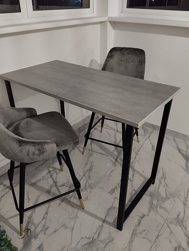 Барная стойка Дилан Лофт 120х40х98 дуб делано темный фото покупателя 77