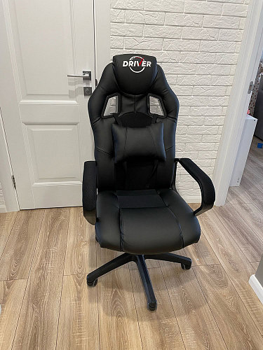 Компьютерное кресло Driver/Драйвер кожзам черный / серый фото покупателя 149