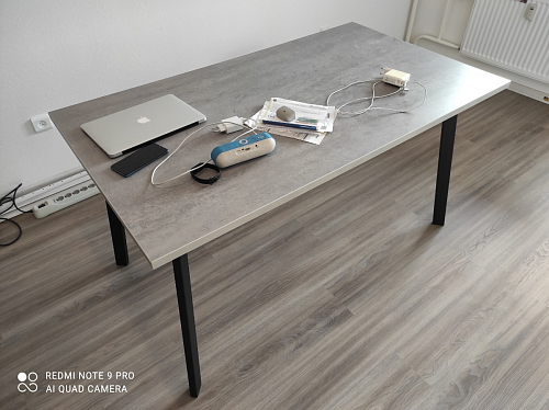 Стол Тринити Лофт 120 32 мм дуб галифакс табако / черный матовый фото покупателя 837