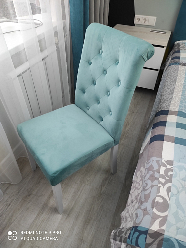 Стул Amelia white / fabric tiffany фото покупателя 9