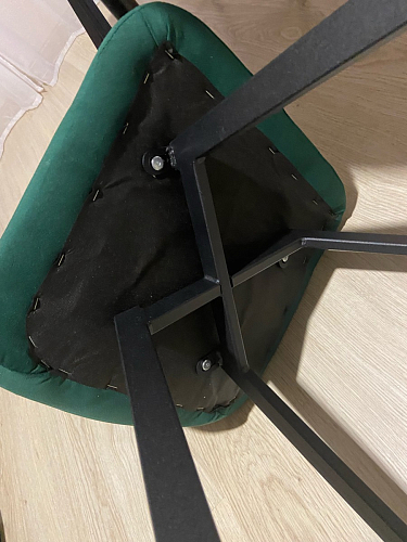 Стул на металлокаркасе Чилли черный / зеленый фото покупателя 1374