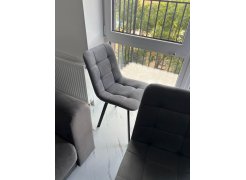 Стул на металлокаркасе Чилли синяя ткань / белый фото покупателя 370