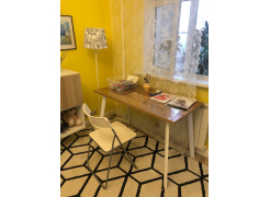 Стол Тринити Лофт 120 32 мм бетон / черный матовый фото покупателя 468