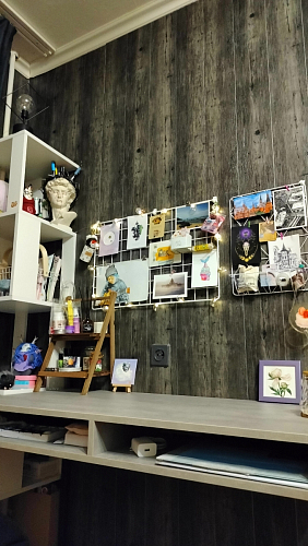 Письменный стол Леон Лофт дуб делано светлый / белый матовый фото покупателя 73