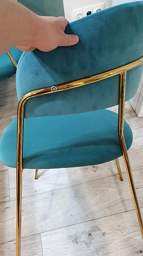 Стул на металлокаркасе Kamelia светло-фиолетовый / золотой фото покупателя 83