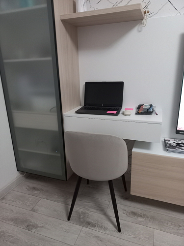 Стул на металлокаркасе Gabi dark beige / black / silver фото покупателя 499