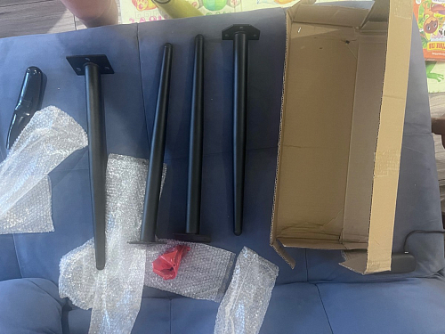 Стул на металлокаркасе Gabi 1 light blue / black / gold фото покупателя 610