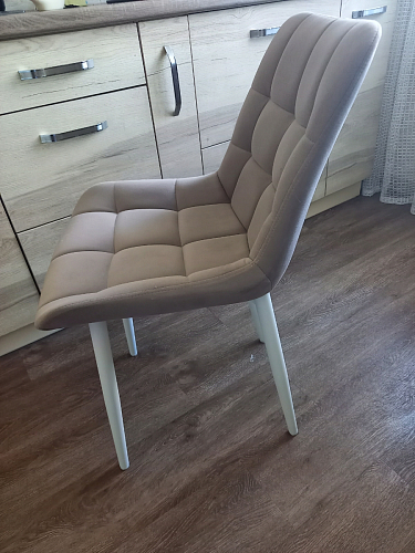 Стул на металлокаркасе Челси бежевый / черный фото покупателя 164