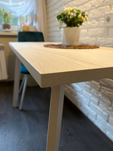 Стол Тринити Лофт 120 32 мм дуб галифакс табако / черный матовый фото покупателя 333