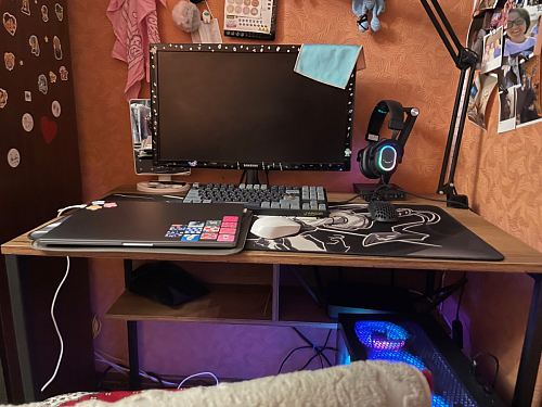 Письменный стол Клер Лофт дуб делано темный / черный матовый фото покупателя 22