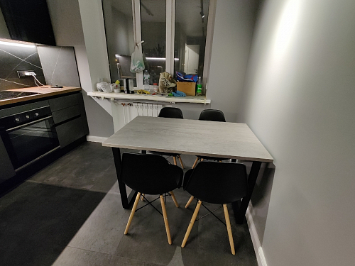 Деревянный стол Лота Лофт 120x75 дуб крафт табачный / черный матовый фото покупателя 366