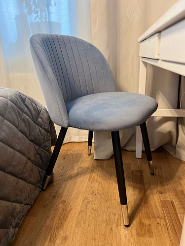 Стул на металлокаркасе Gabi dark beige / black / silver фото покупателя 220