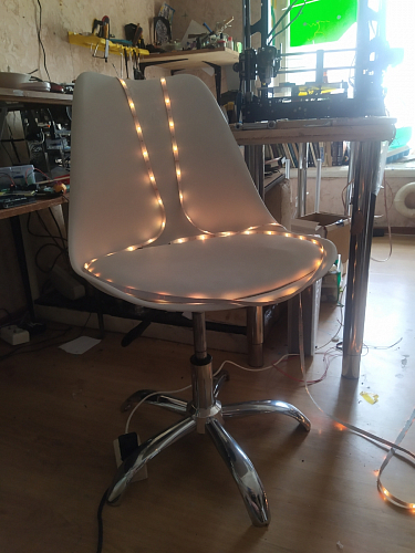 Компьютерное кресло Kolin с подушкой clear / white фото покупателя 272