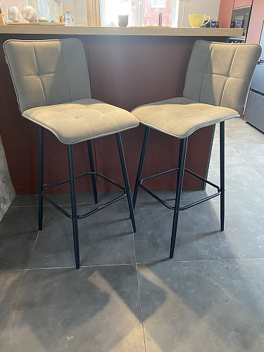 Барный стул Bari серый велюр фото покупателя 6