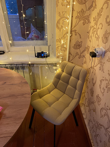 Стул на металлокаркасе Челси латте / черный фото покупателя 68