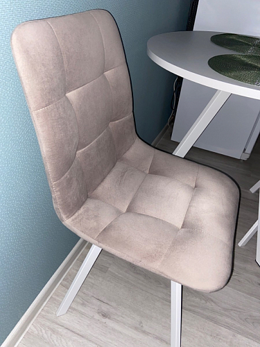 Стул на металлокаркасе Чилли синий / белый фото покупателя 876