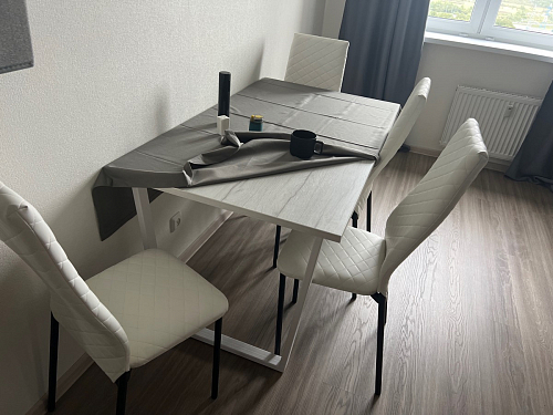 Деревянный стол Лота Лофт 140х80 черный матовый / бетон светлый фото покупателя 201