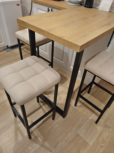 Барный стул Лофт катания минт / белый матовый фото покупателя 267