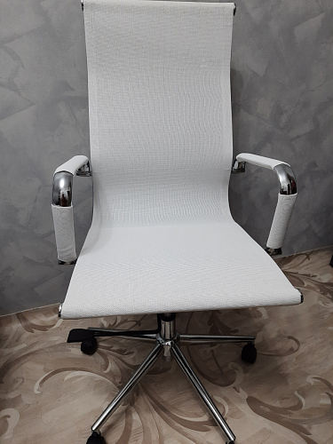 Компьютерное кресло Reus белая сетка / хром фото покупателя 41