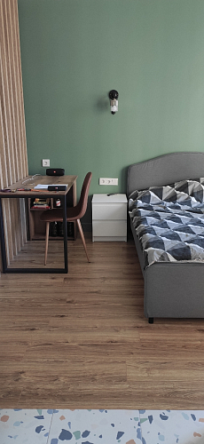 Письменный стол Битти Лофт 116х60х75 дуб вотан / белый матовый фото покупателя 1