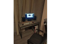 Письменный стол Леон Лофт бетон / черный матовый фото покупателя 200