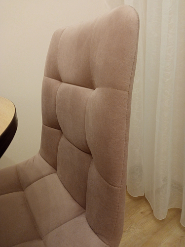 Стул на металлокаркасе Чилли К светло-серый велюр / черный каркас фото покупателя 671