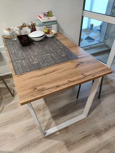 Стол Лота Лофт 140 25 мм черный матовый / бетон фото покупателя 652