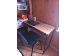 Письменный стол Лео Лофт бетон / черный матовый фото покупателя 8