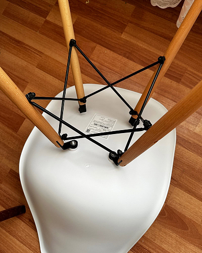 Стул Сindy Eames/Синди Имс мод. 001 yellow / natural фото покупателя 36