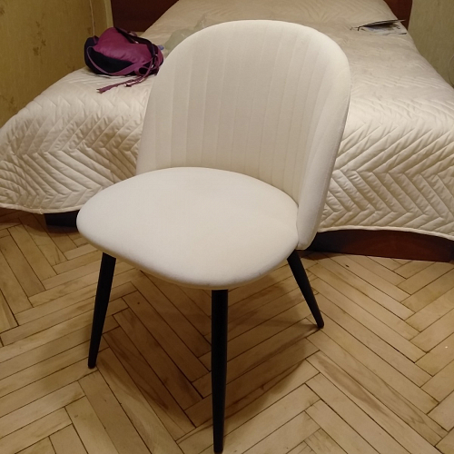 Стул на металлокаркасе Gabi 1 light purple / black / gold фото покупателя 296