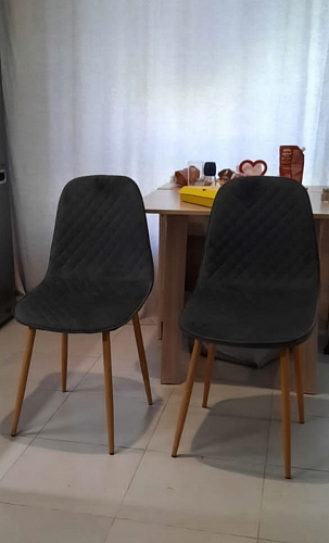 Стул на металлокаркасе Capri dark beige / white фото покупателя 119