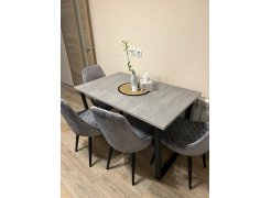 Стол Лота Лофт 140 25 мм черный матовый / бетон фото покупателя 166