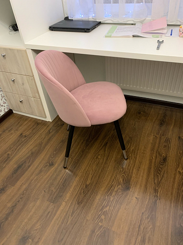 Стул на металлокаркасе Gabi dark beige / black / silver фото покупателя 121