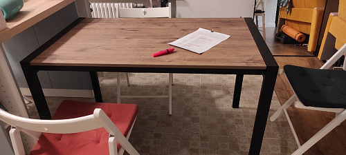 Стол Центавр бетон / графит фото покупателя 8